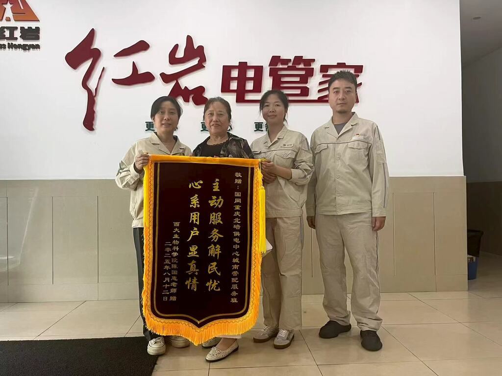 重庆北碚：电网员工追回客户错交电费获赠锦旗致谢